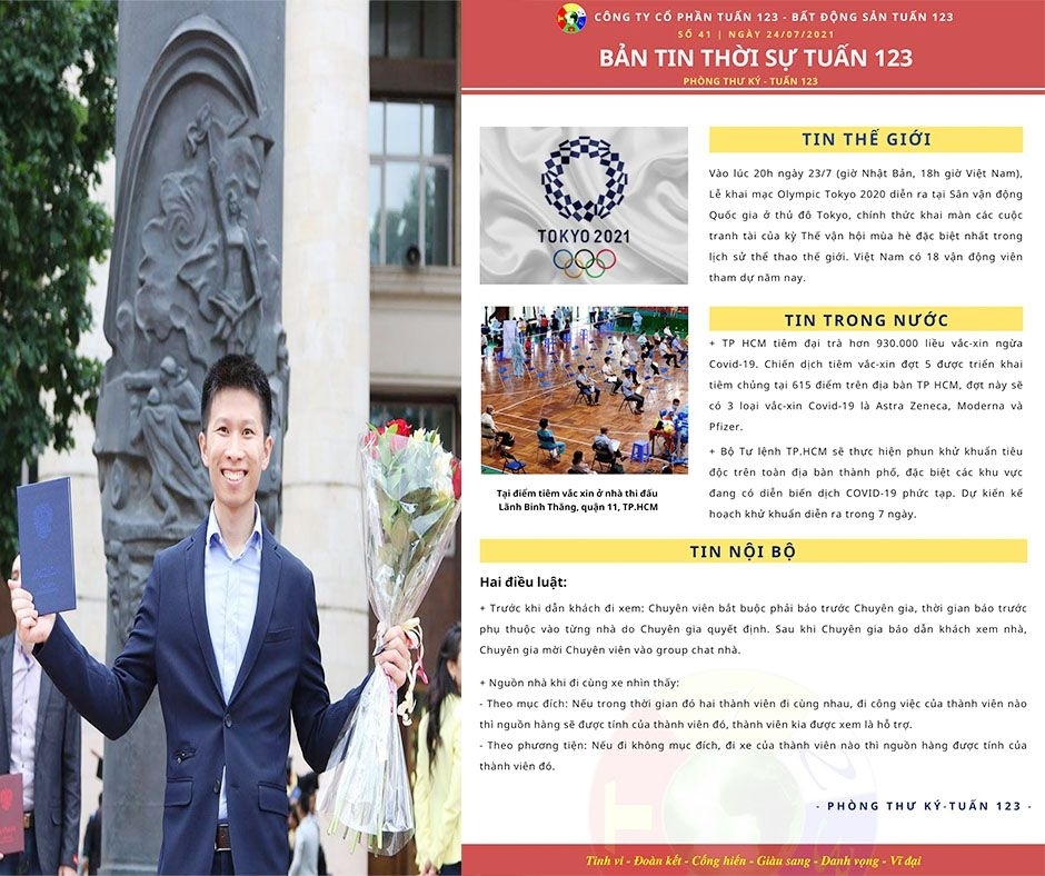 Tin Tức Thời Sự Nội Bộ Tập Đoàn Tuấn 123 – Số 102-04/10/2021